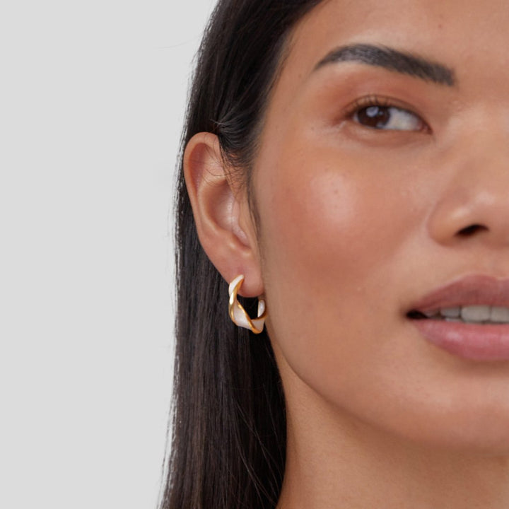 Kaia Pearl Twist Hoops