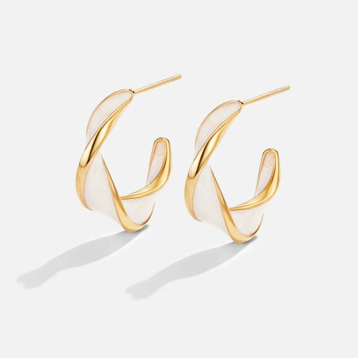 Kaia Pearl Twist Hoops