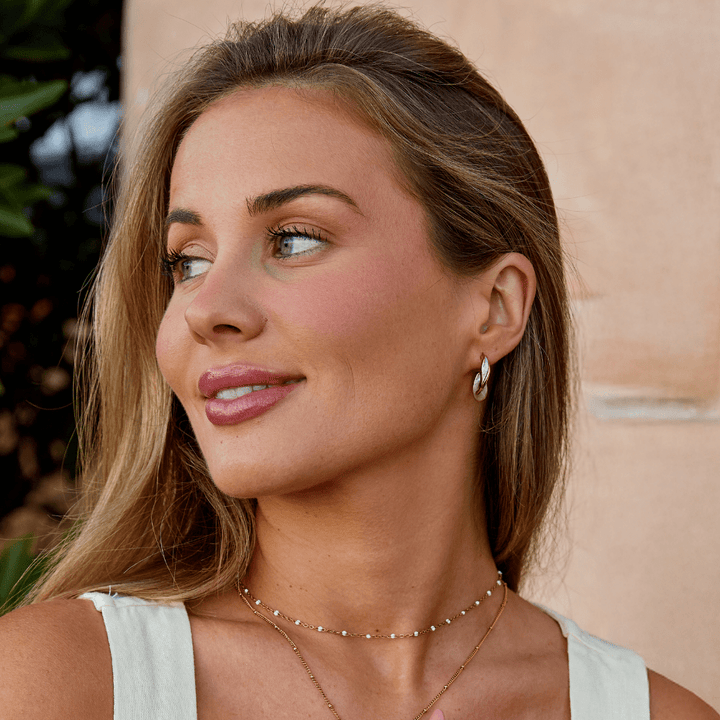 Kaia Pearl Twist Hoops