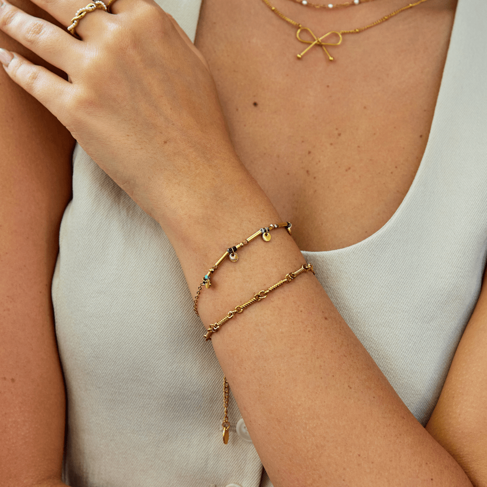 Zaria Stone Disc Bracelet