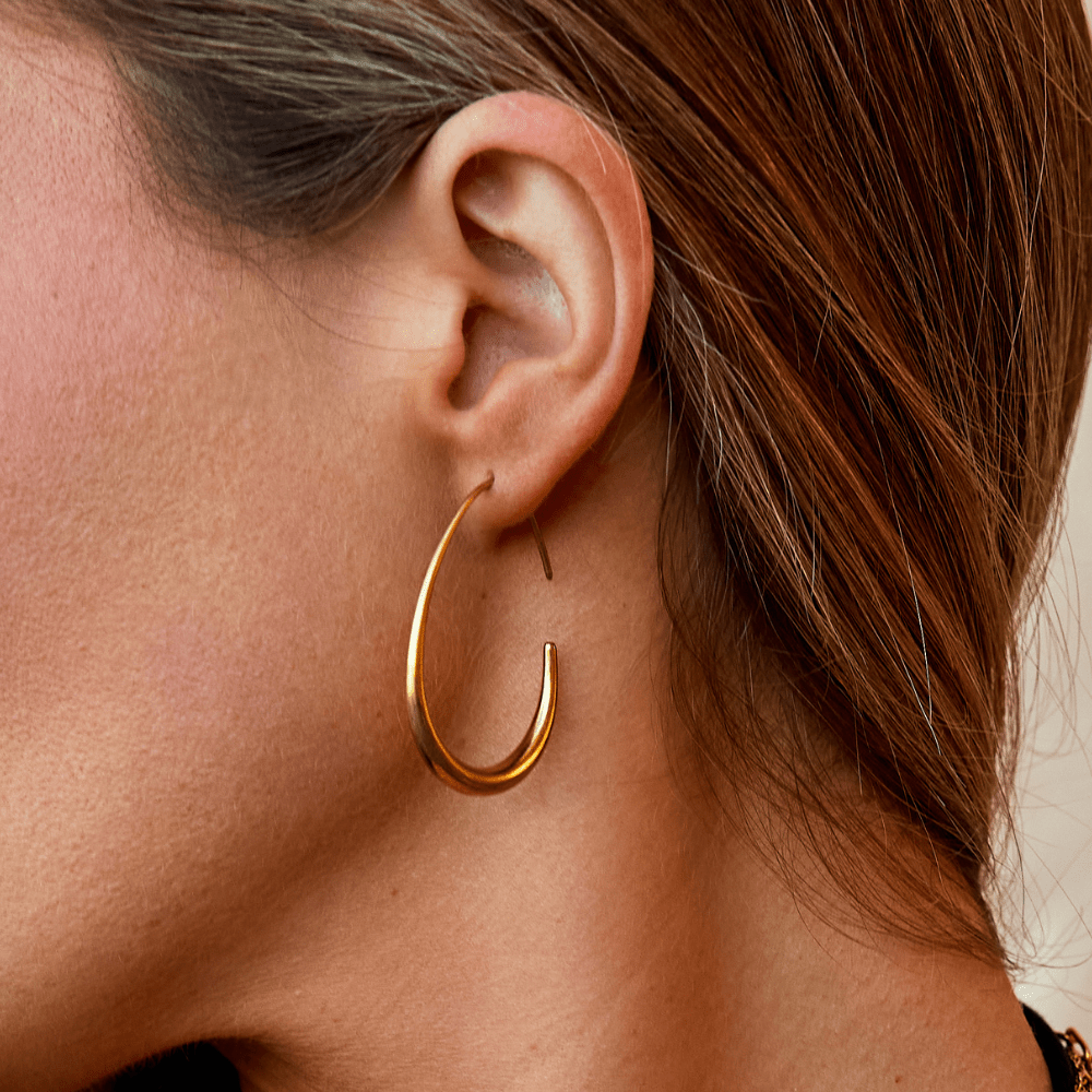 Liora Teardrop Hoop Earrings