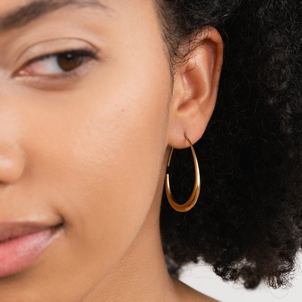 Liora Teardrop Hoop Earrings