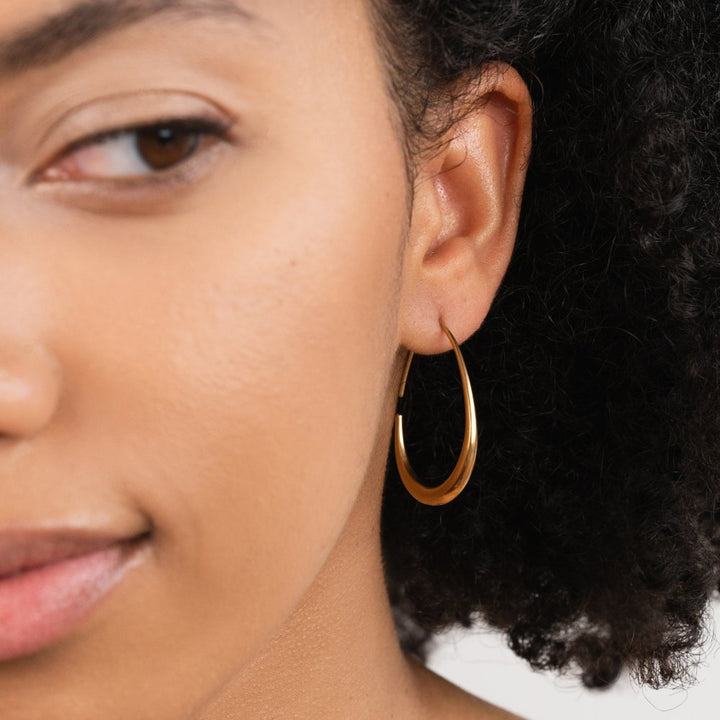 Liora Teardrop Hoop Earrings