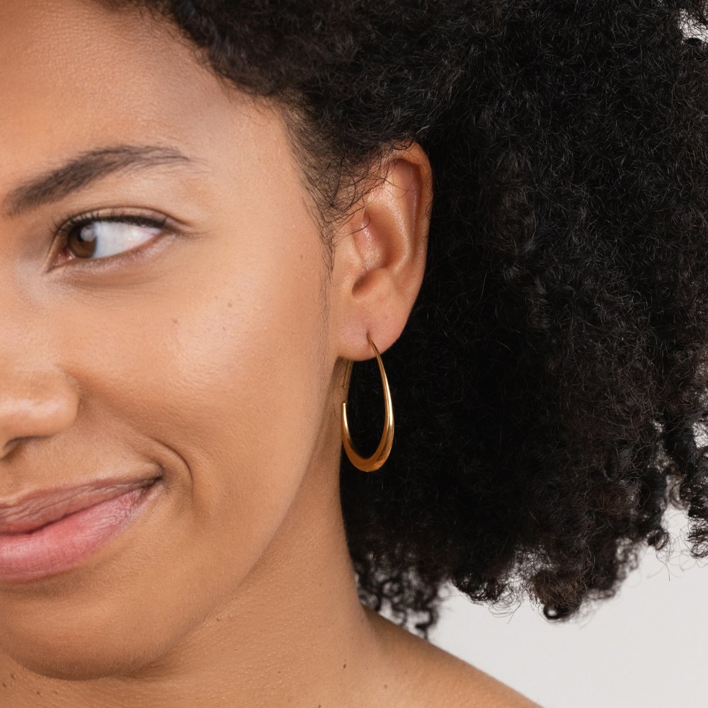 Liora Teardrop Hoop Earrings