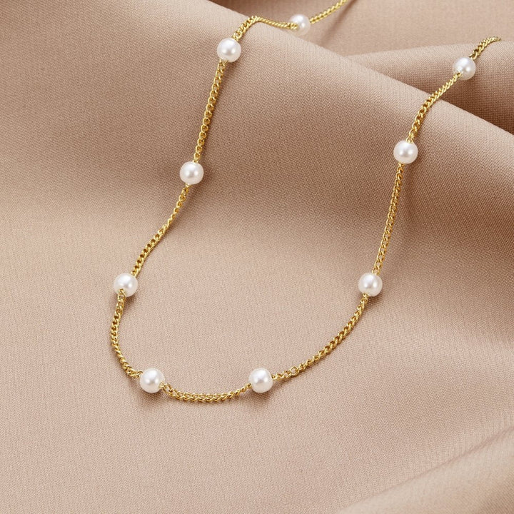Nura Delicate Pearl Necklace