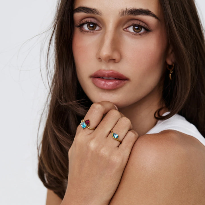 Clemence Dual Stone Ring