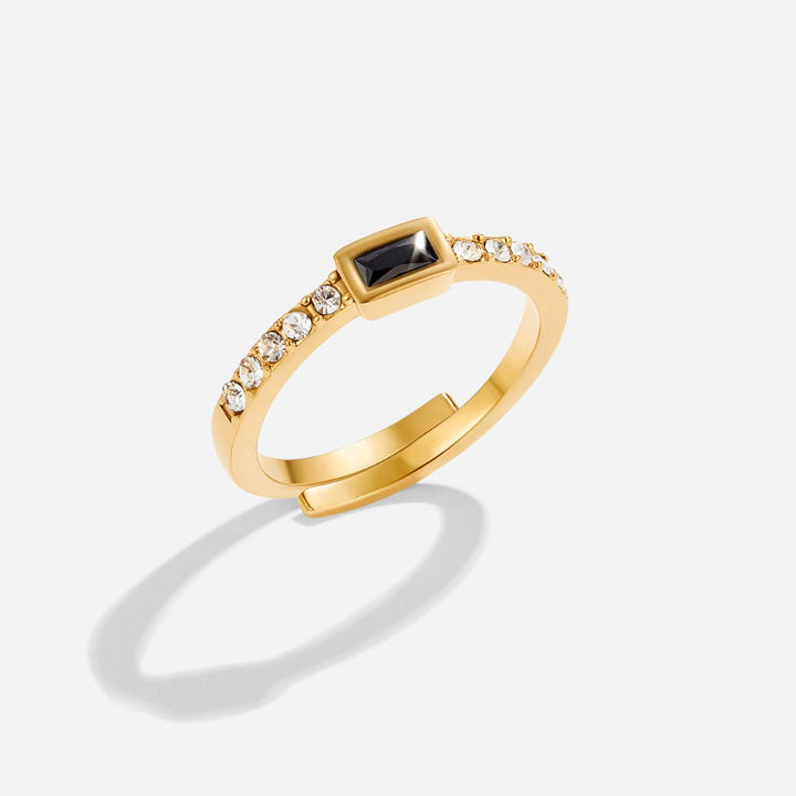 Aveline Onyx Crystal Ring