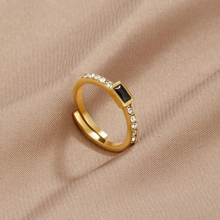Aveline Onyx Crystal Ring