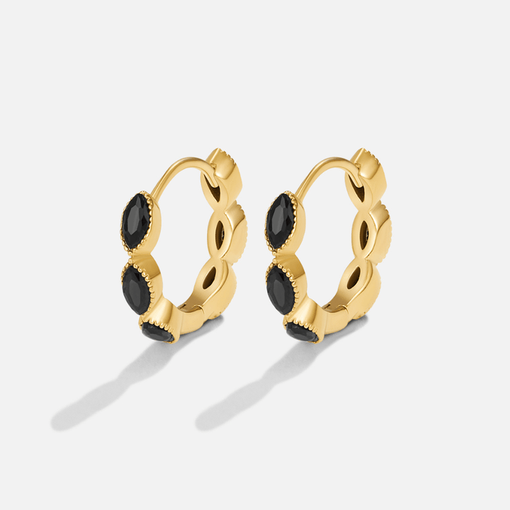 Elara Onyx Hoops