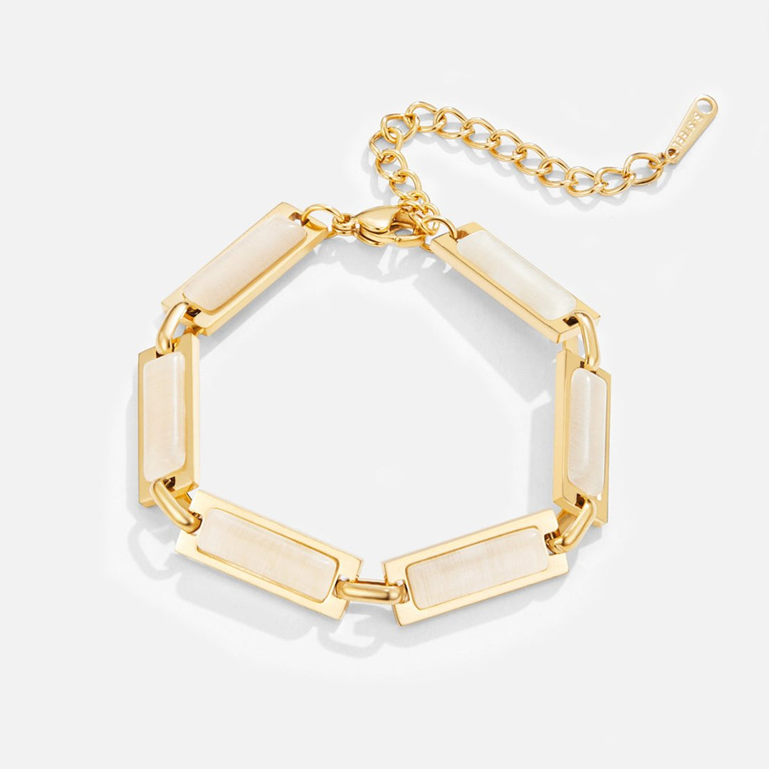 Opaline Baguette Link Bracelet