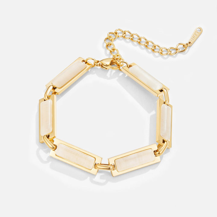 Opaline Baguette Link Bracelet