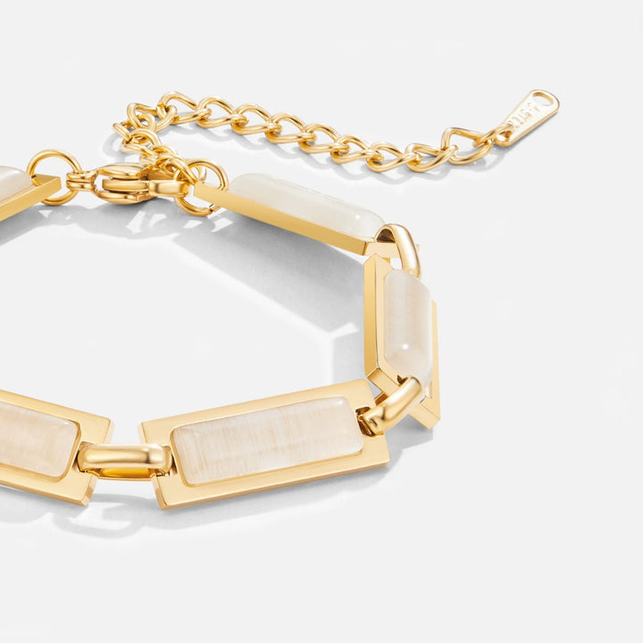Opaline Baguette Link Bracelet