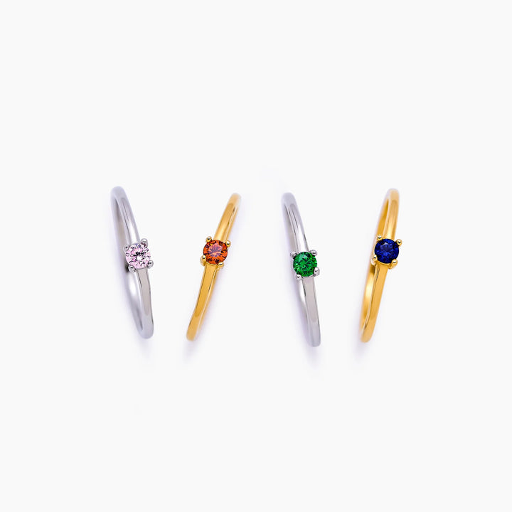 Isolde Dainty Birthstone Ring