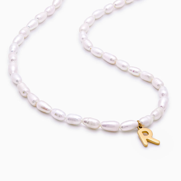 Rosamund Initial Pearl Necklace