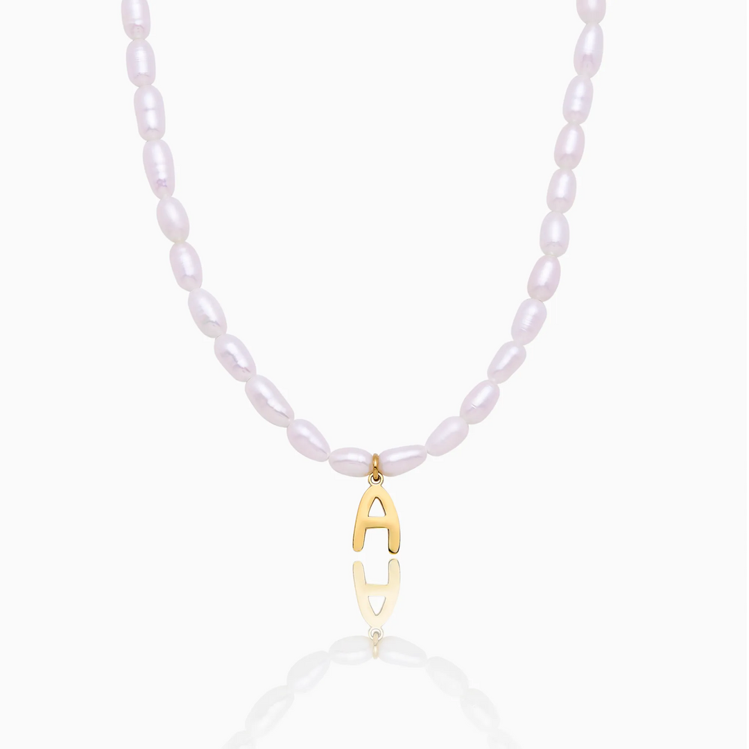 Rosamund Initial Pearl Necklace