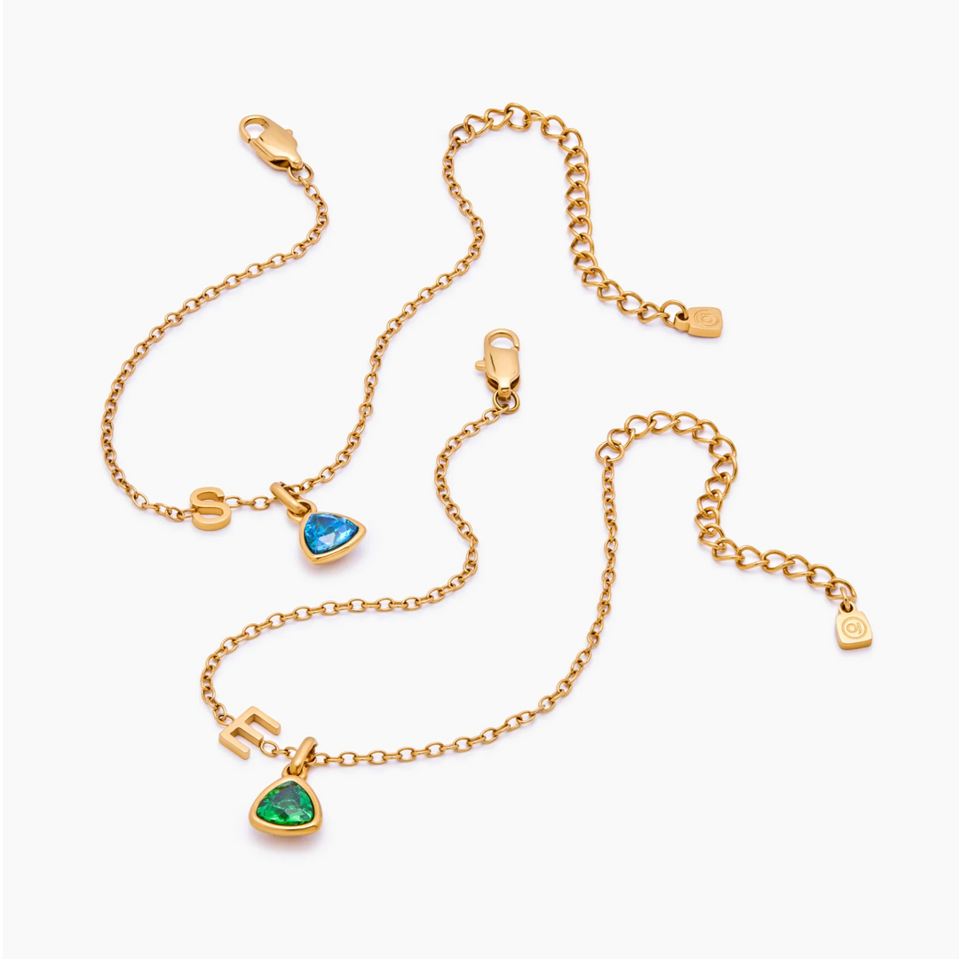 Eleanora Initial Birthstone Bracelet