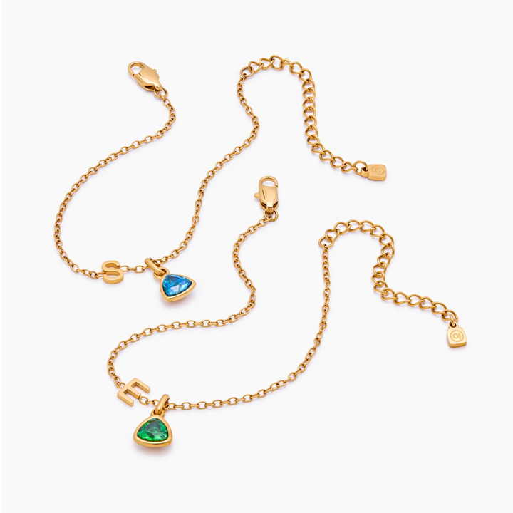 Eleanora Initial Birthstone Bracelet