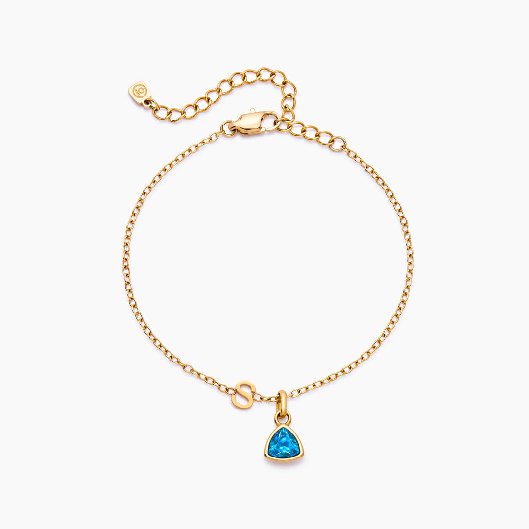 Eleanora Initial Birthstone Bracelet