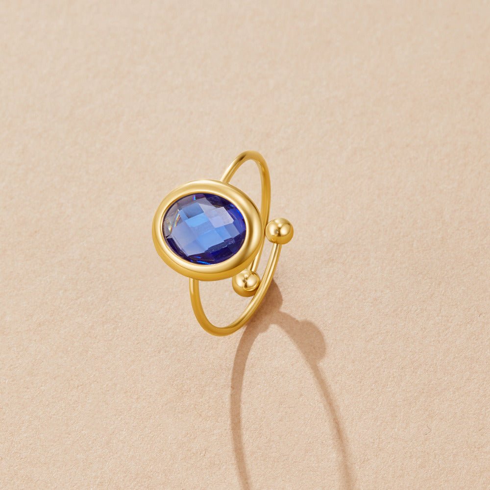 Saphira Oval Crystal Ring