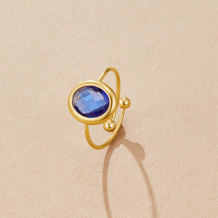 Saphira Oval Crystal Ring