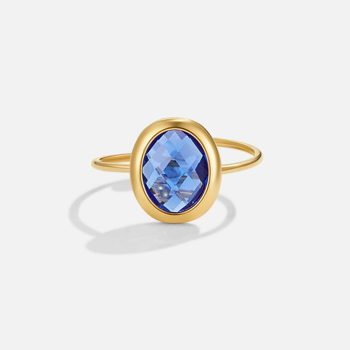 Saphira Oval Crystal Ring
