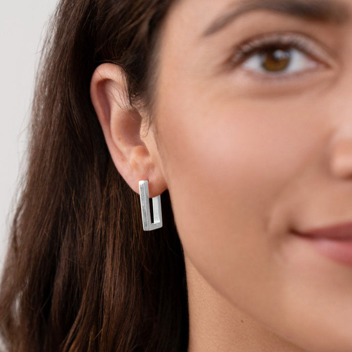 Reva Rectangle Hoop Earrings