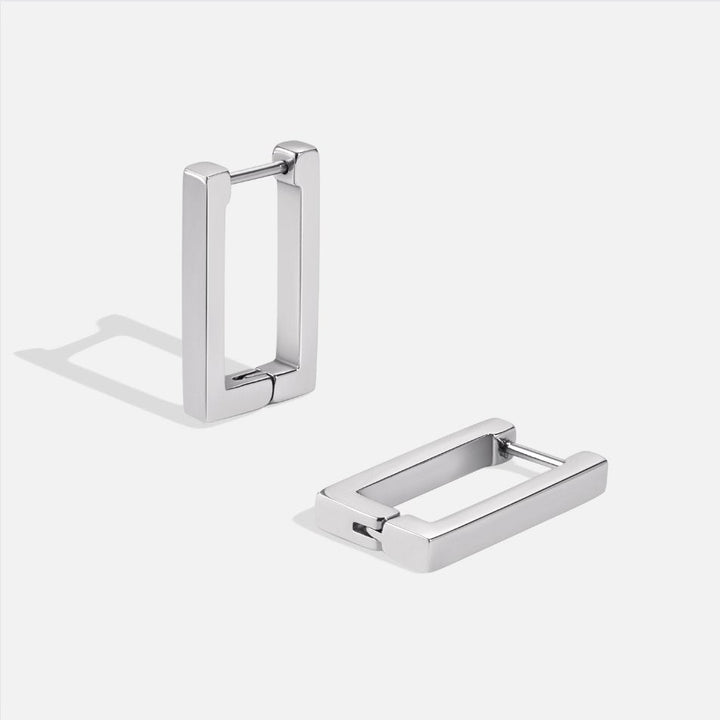 Reva Rectangle Hoop Earrings