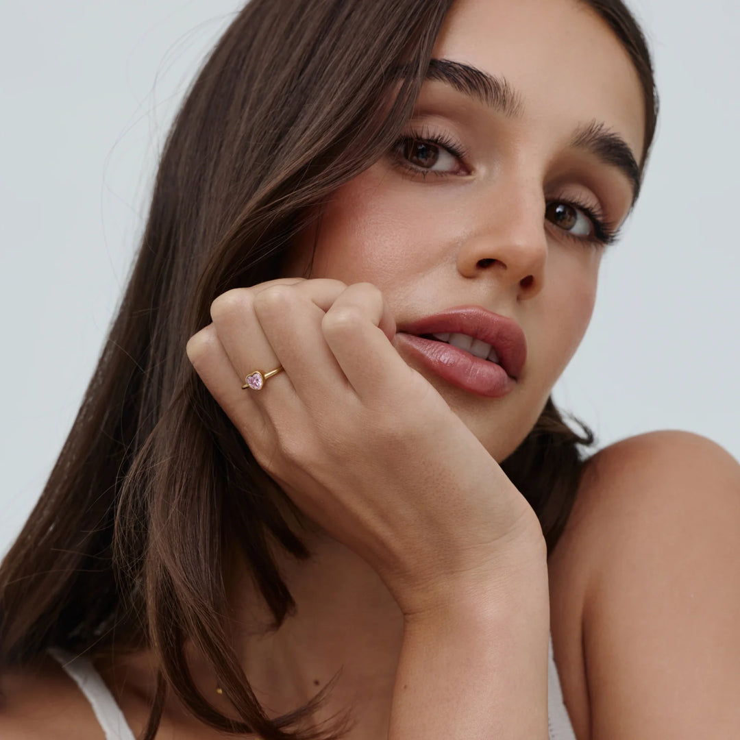 Tamsin Heart Birthstone Ring
