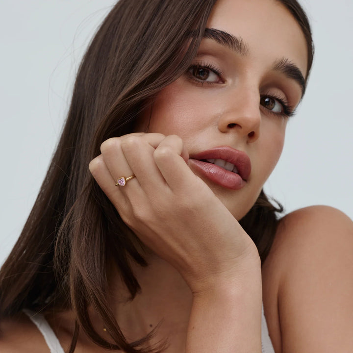 Tamsin Heart Birthstone Ring