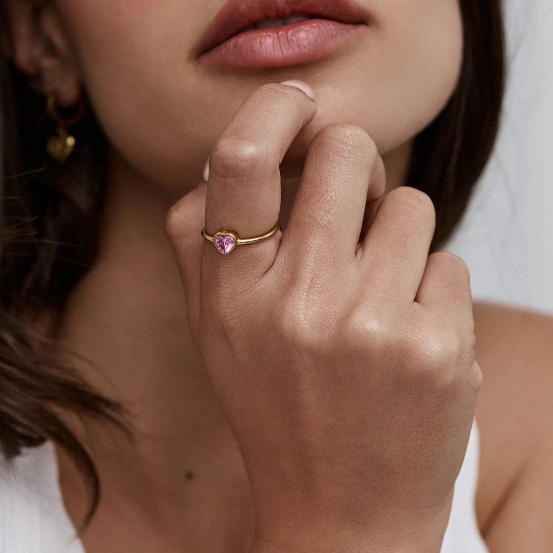 Tamsin Heart Birthstone Ring