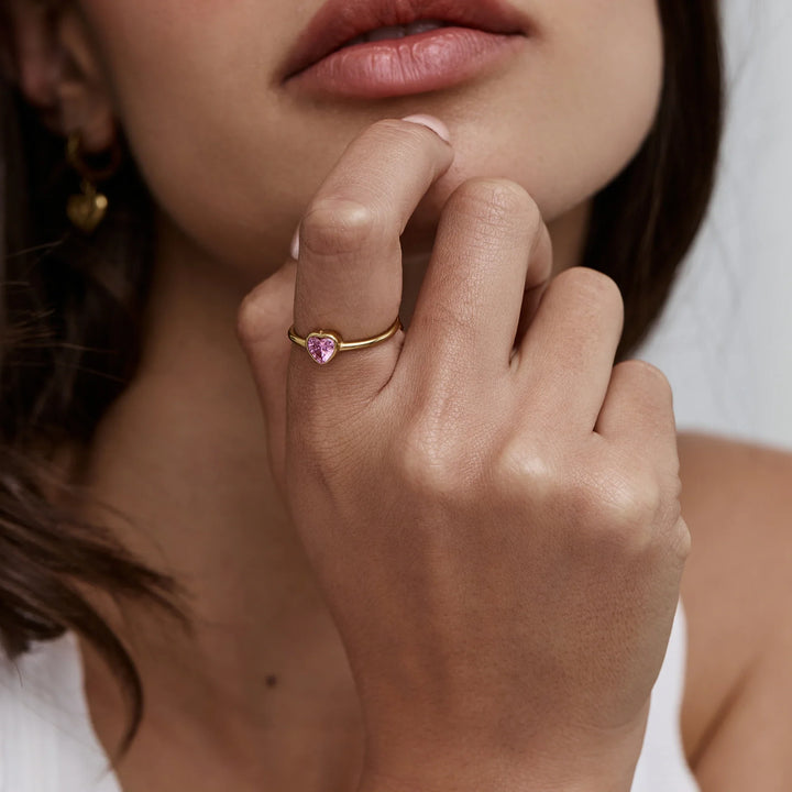 Tamsin Heart Birthstone Ring