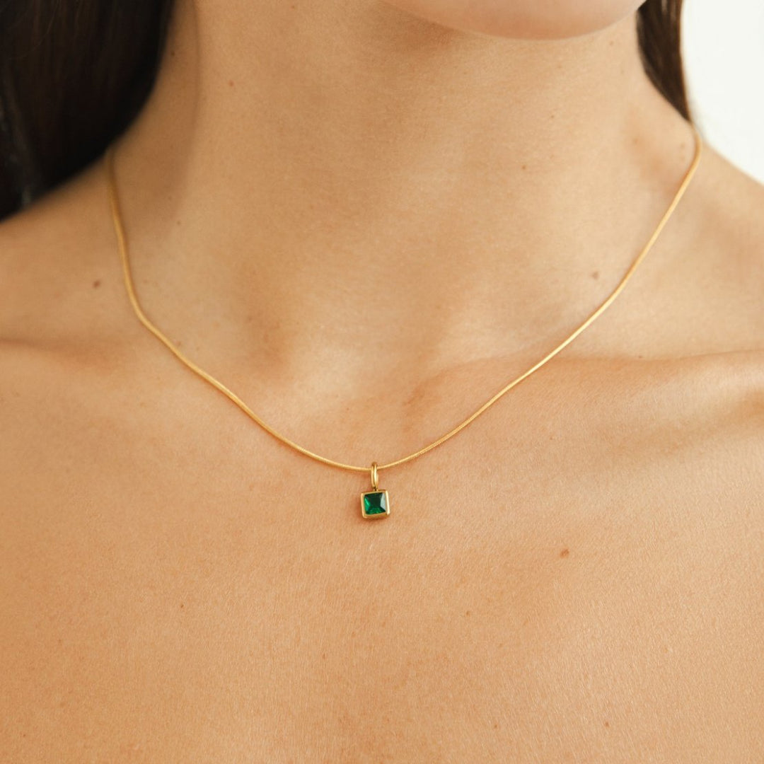 Solara Birthstone Necklace – Ruby
