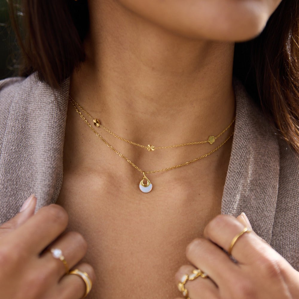 Aurelia White Stone Necklace