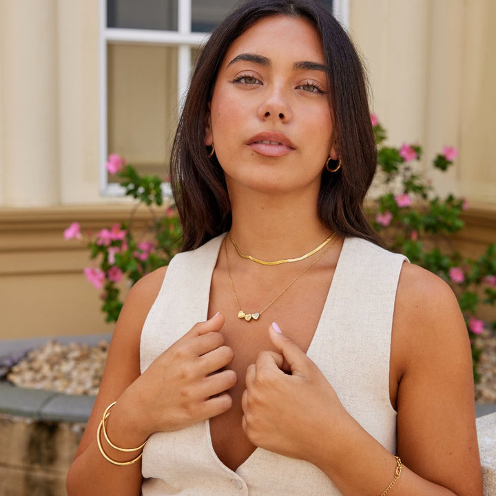 Tria Triple Heart Necklace