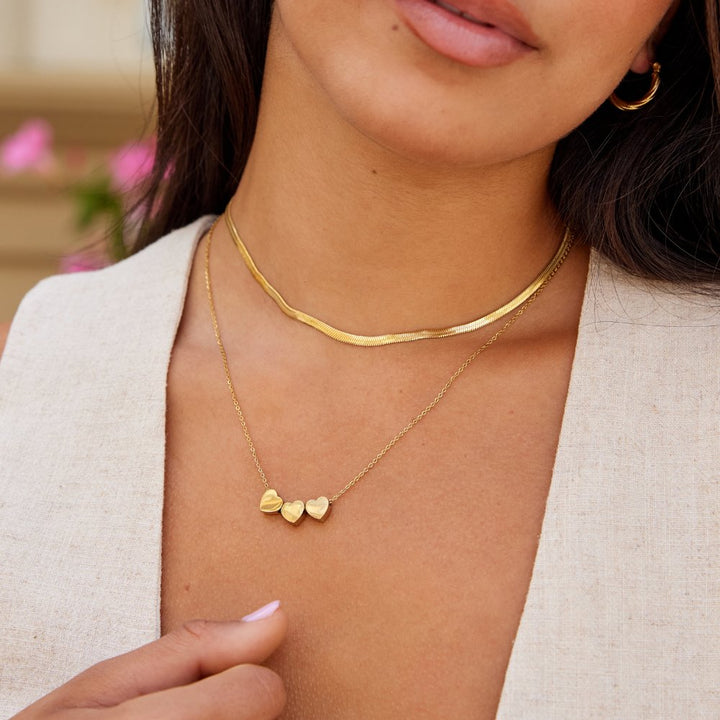 Tria Triple Heart Necklace