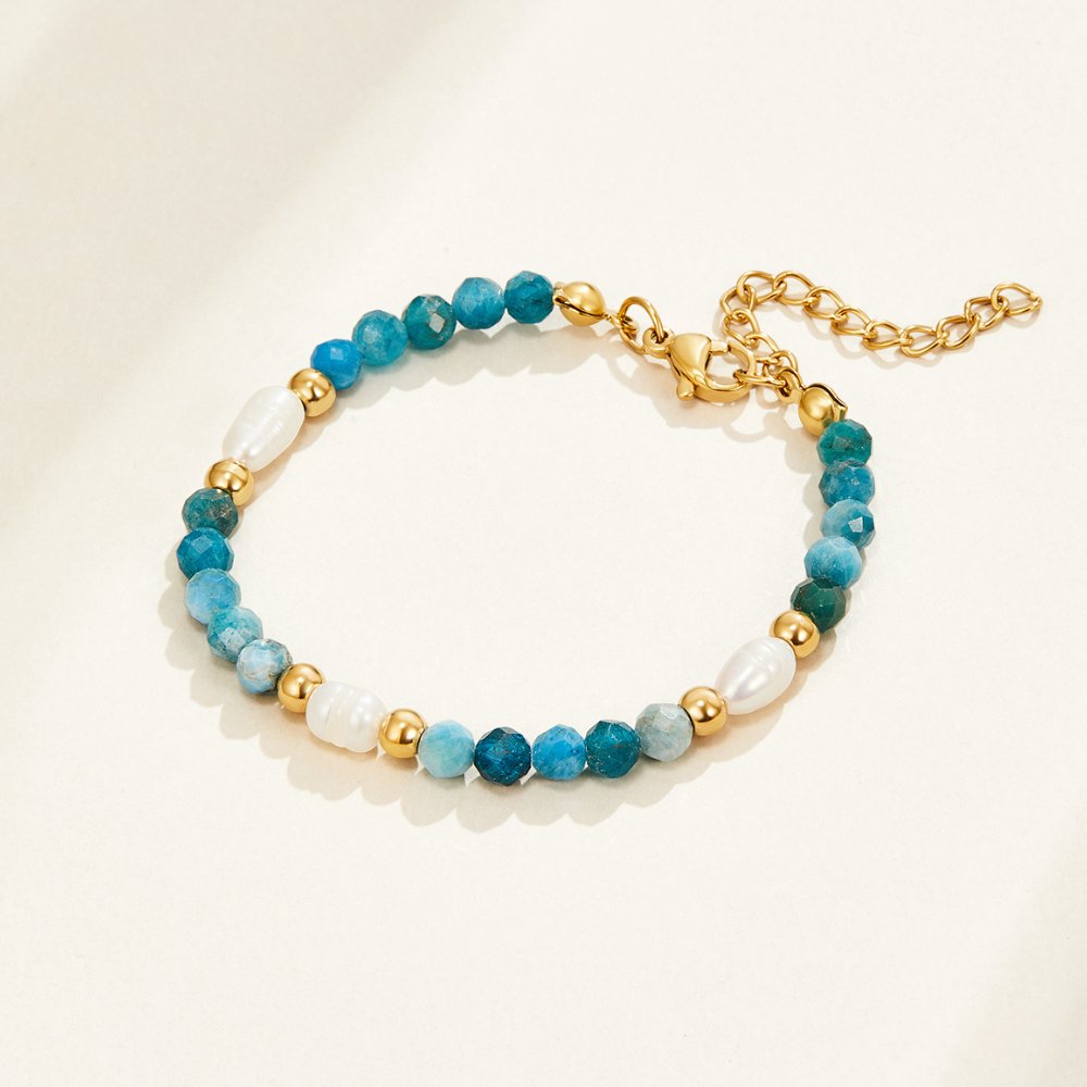 Title: Talia Turquoise Pearl Bracelet