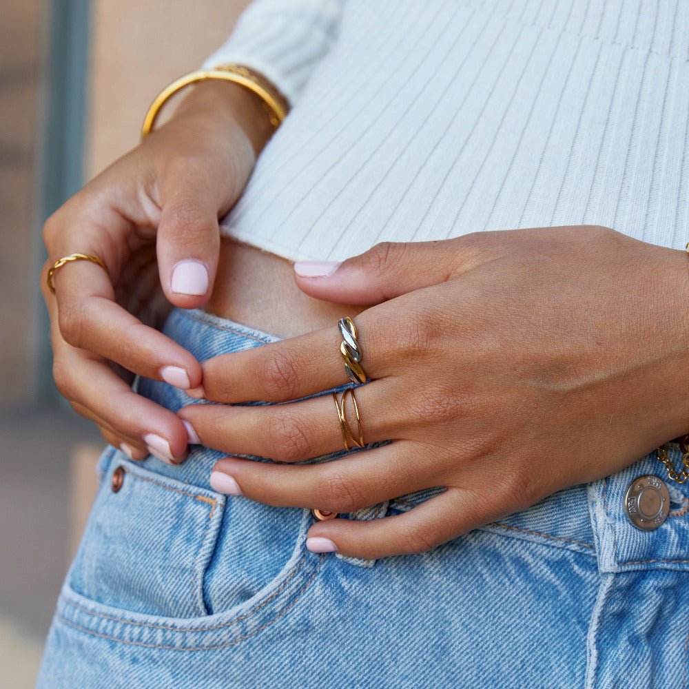 Ella Two-Tone Twist Ring