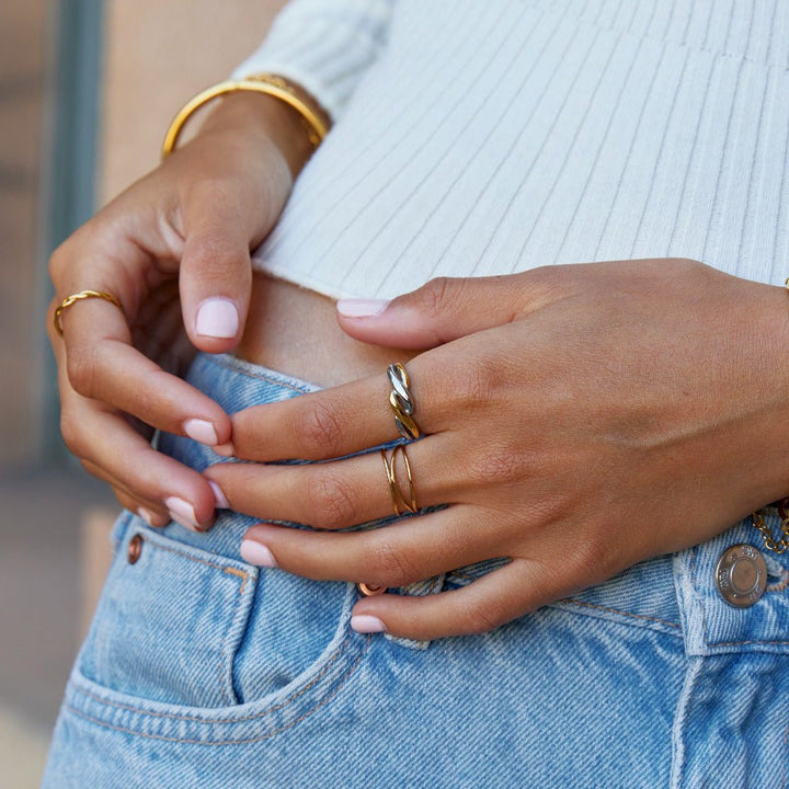 Ella Two-Tone Twist Ring
