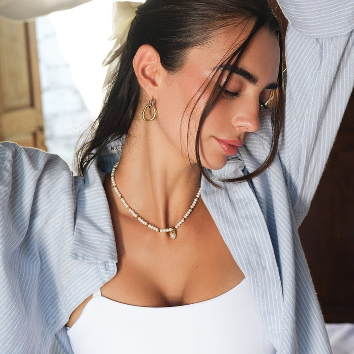 Vivienne Pearl Charm Necklace