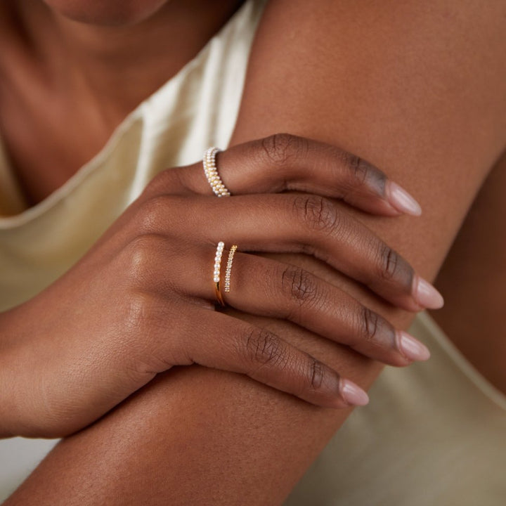 Eloria Pearl Crystal Ring