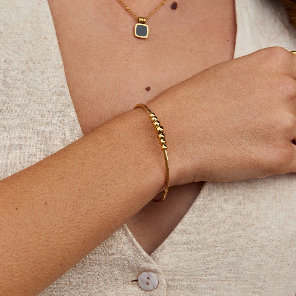Yuri Twisted Bead Bangle
