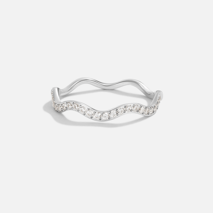 Zenya Crystal Wave Ring