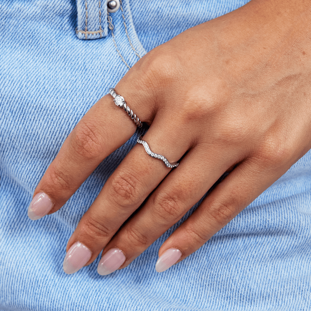 Zenya Crystal Wave Ring