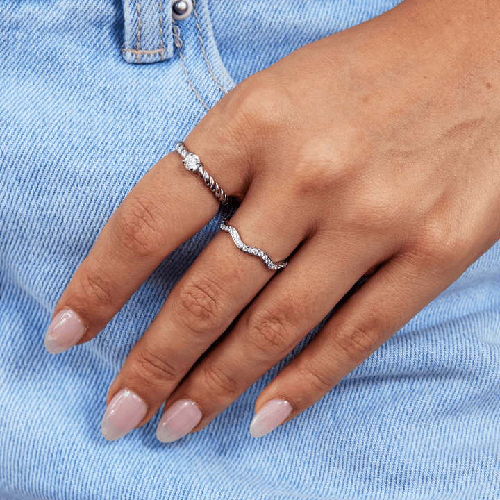 Zenya Crystal Wave Ring